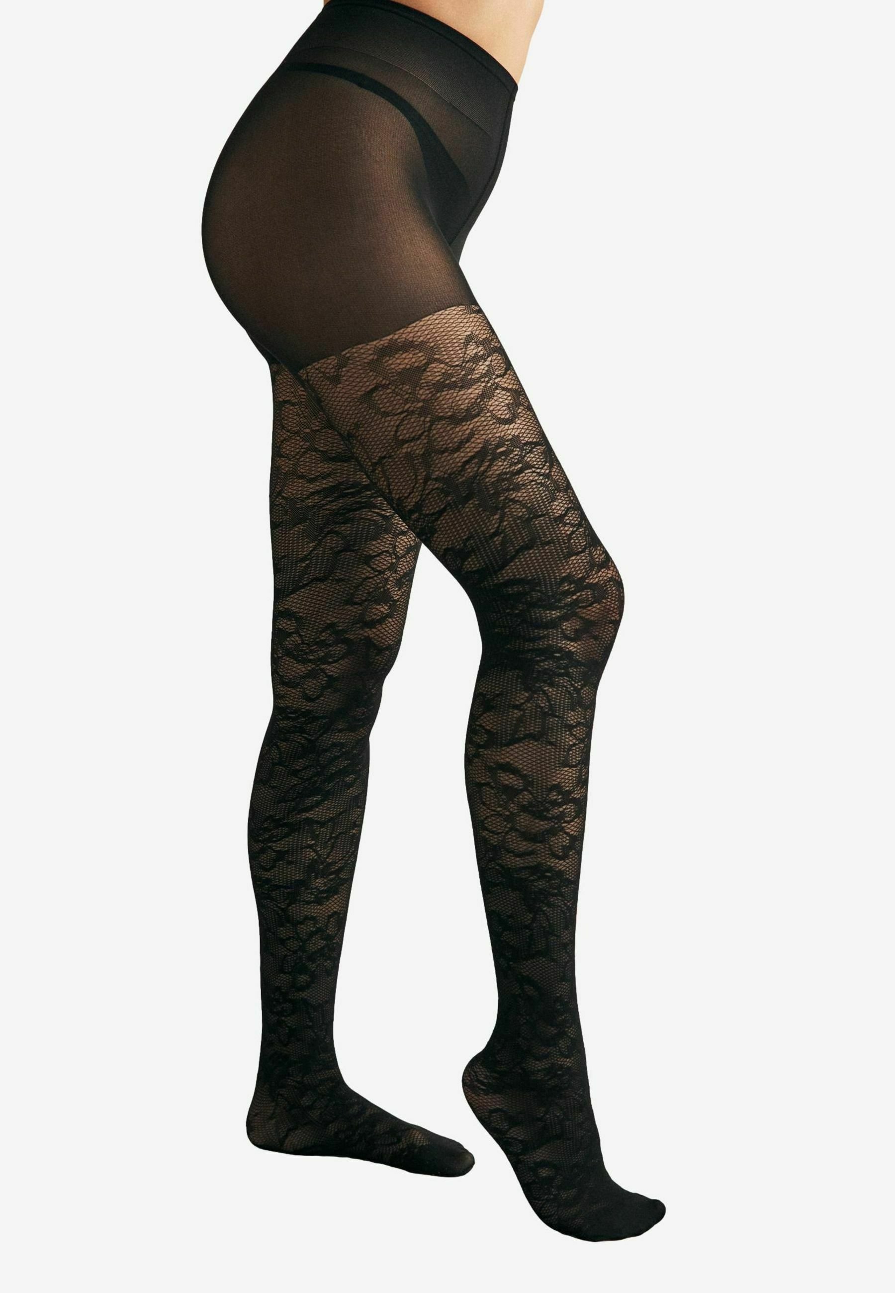 Next PATTERN Collant black lace/nero