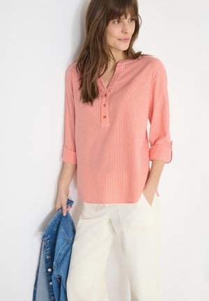 GESTREIFTE SEERSUCKER  - Blouse - orange