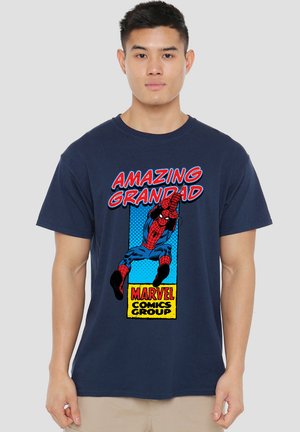 CORNER BOX AMAZING SPIDER-MAN GRANDAD - Print T-shirt - dark blue