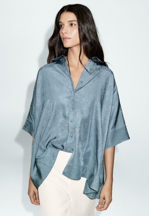 CROPPED CO-ORD - Skjortebluser - light blue