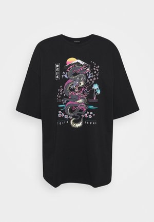 Even&Odd T-shirt con stampa - black
