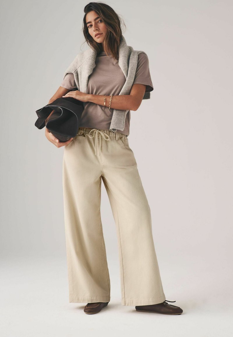 THE SET PACK WIDE Relaxed fit jeans ecru washed grey/grey