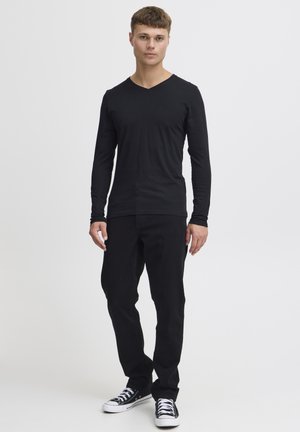 Solid, SDBASIL 2 PACK - Long sleeved top - black