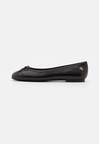 JAYNA LEATHER FLAT - Baleríny - black