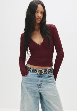 CREPE LONG SLEEVE - T-shirt à manches longues - bordeaux