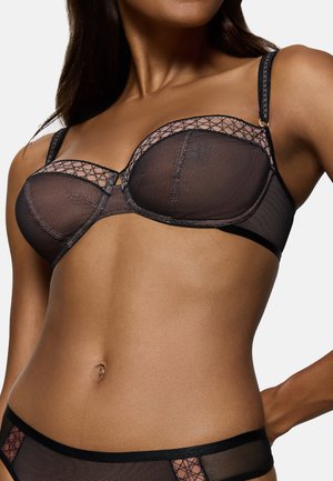 PALINA COSMIC HEARTBEAT - Sujetador balconette - black