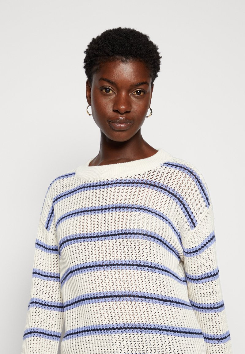 Damen Strickjacken | TOM TAILOR DENIM Strickpullover beige/blue/beige - EY64013 Damen Strickjacken | TOM TAILOR DENIM Strickpullover beige/blue/beige - EY64013