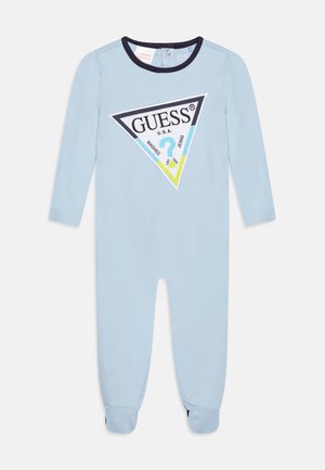BABY  INTERLOCK OVERALL - Regalo per nascita - frosted blue