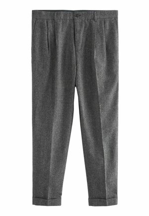 RELAXED FIT TAPERED ITALIAN FABRIC - Broek - grey herringbone