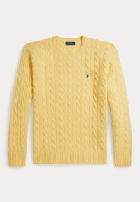CABLE KNIT WOOL CASHMERE JUMPER - Jumper - fall yellow
