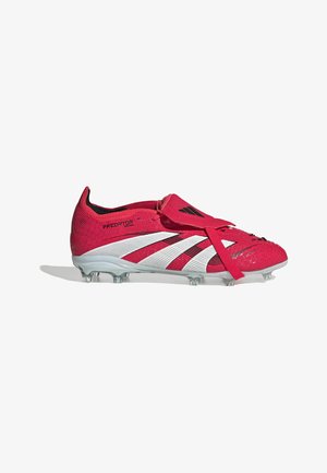 PREDATOR ELITE FOLD-OVER TONGUE FIRM GROUND KIDS - Scarpe da calcetto con tacchetti - lucid red cloud white core black