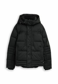 PUFFER WITH HOOD - Ziemas jaka - black