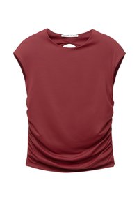 SHORT SLEEVE - Blouse - bordeaux
