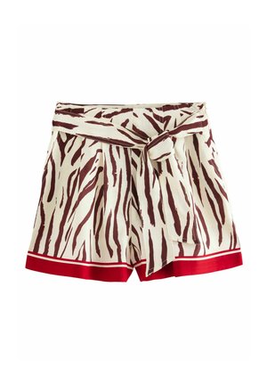 REGULAR FIT - Shorts - cream zebra print