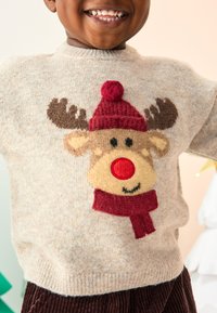 Next Pullover - neutral grey reindeer