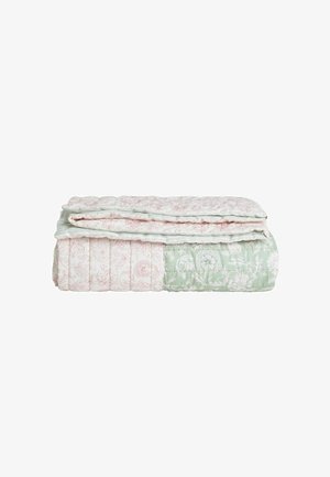 Next, FLORAL WOODBLOCK QUILTED BEDSPREAD - Beddenlaken - pale pink