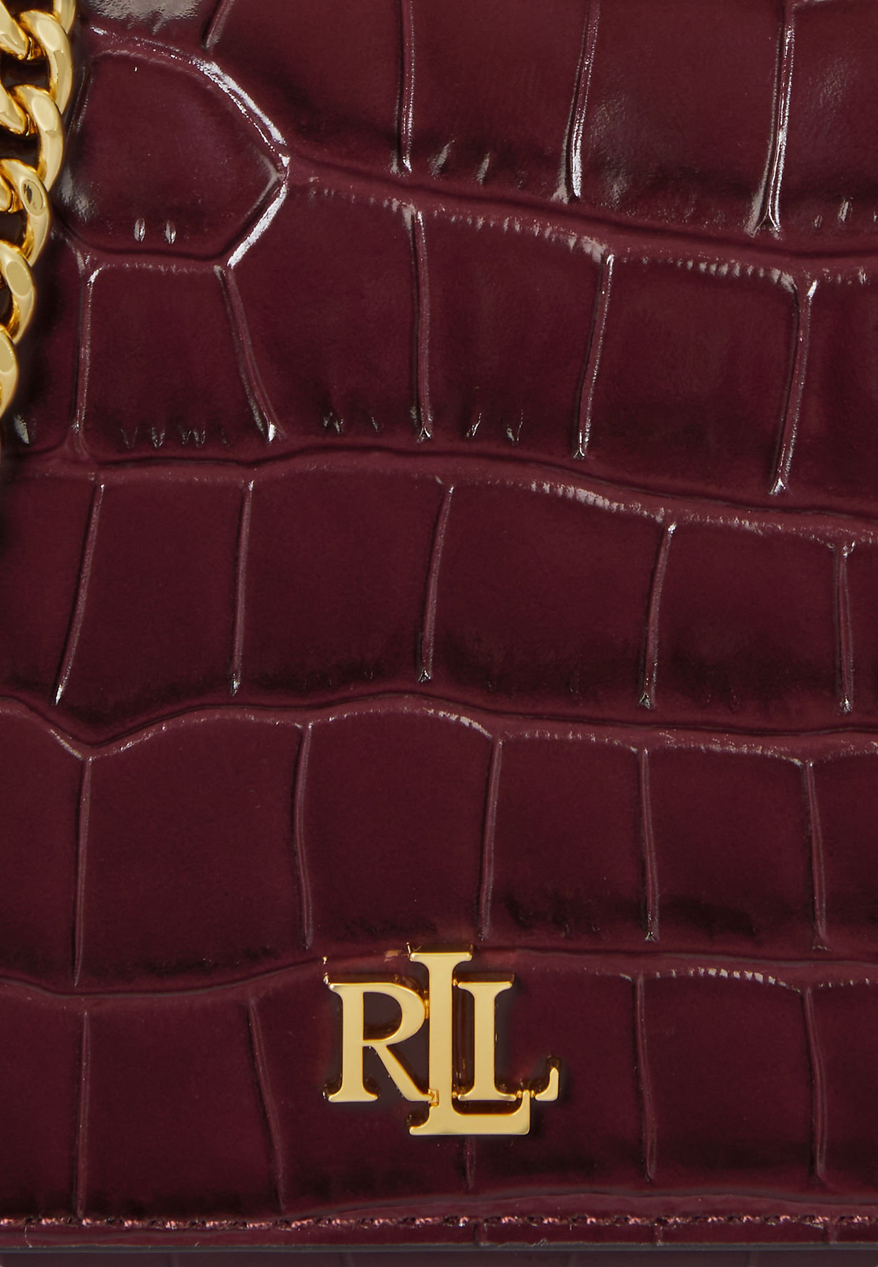 Lauren Ralph Lauren CROC-EMBOSSED MEDIUM ADAIR II CROSSBODY