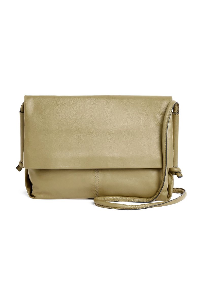 Next LEATHER FOLD OVER CROSSBODY BAG Sac bandoulière green/vert