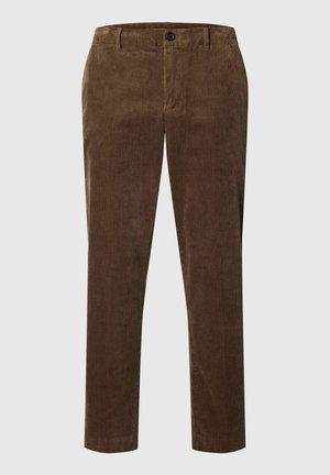 Selected, SLM190-REG TAPE LEROY KRIS CORD PNT NOOS - Pantalon classique - chocolate chip