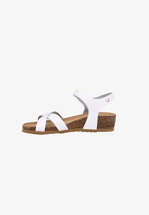 BioNatura, Sandali con zeppa - bianco
