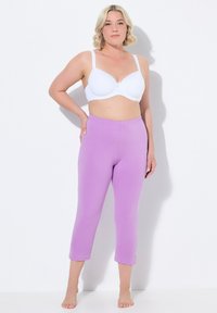 Ulla Popken Klassische 7/8 in Uni, enganliegende  - Legíny - kalhoty  - lilac
