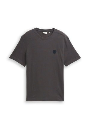 TOM TAILOR, MIT WAFFELSTRUKTUR - T-Shirt basic - grey orange waffle inject