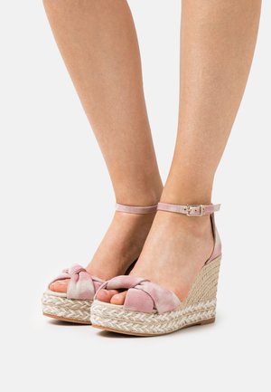 YORKE - Sandalen met plateauzool - blemish pink/blanco