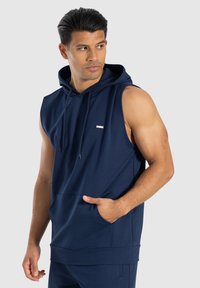 Smilodox MARELL TANK HOODIE - Top - marineblau