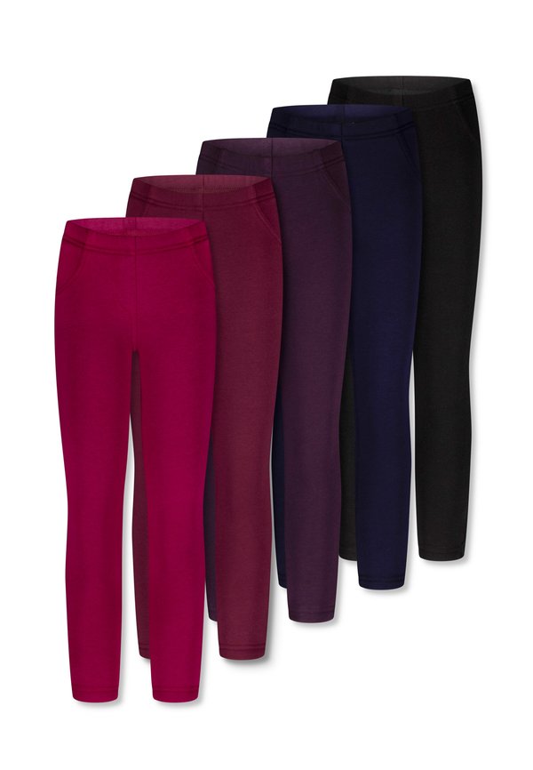 5 PACK - Leggings - Hosen - donkerblauw paars