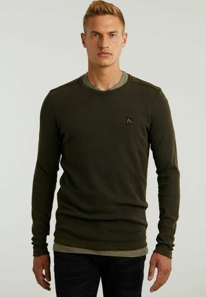 BASAL WASHED - Strickpullover - green