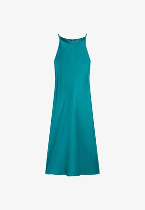 Massimo Dutti, FLOWING SATIN MIDI DRESS - Hverdagskjole - dark blue