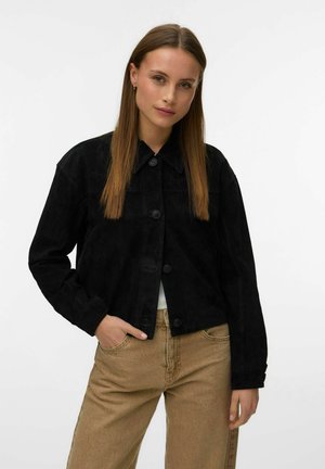 Vero Moda VMROYCESTINE - Veste en cuir - black