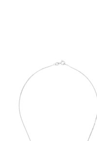 Collar de cadena de plata con un diseño fino y delicado; cuenta con un cierre de langosta y eslabones suaves y pulidos para una apariencia elegante.