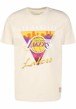 Mitchell & Ness NBA FINAL SECONDS - LOS ANGELES LAKERS - T-shirts print - sand