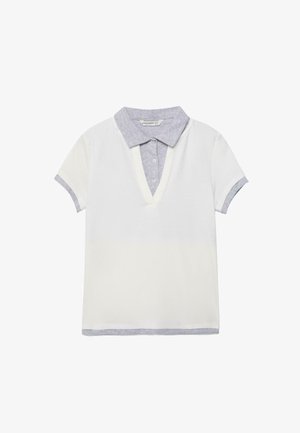 Stradivarius, DOUBLE-LAYER SHORT SLEEVE - Poloshirt - white
