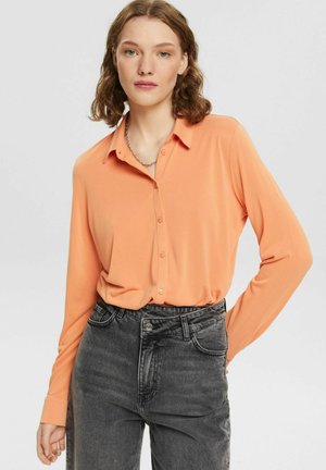 Button-down blouse - golden orange