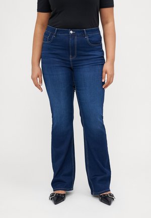 CARAUGSTA PUSH UP - Flared Jeans - dark blue denim