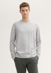 TOM TAILOR Strickpullover - light stone grey melange