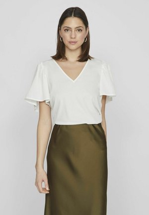 VILA, v-neck Short sleeved - Camicetta - cloud dancer