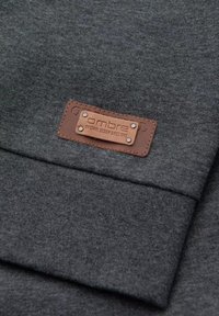 BUTTON UP HOODIE - Kardigan - dark grey melange