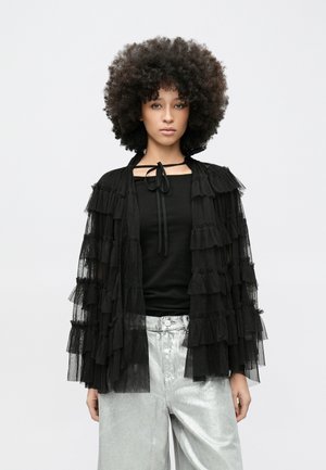 AUDE RUFFLE CAPE - Pusero - black