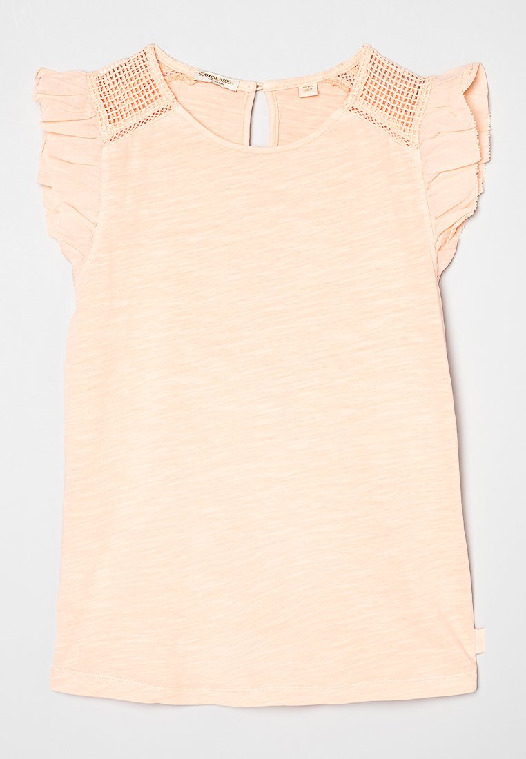 Scotch & Soda T-shirt basic abrikoos Scotch & Soda T-shirt basic abrikoos