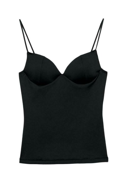 Stradivarius Corsetry Inspired top · nero