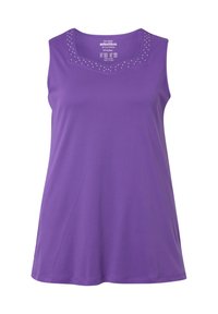 RHINESTONE NECKLINE TANK - Top - violet