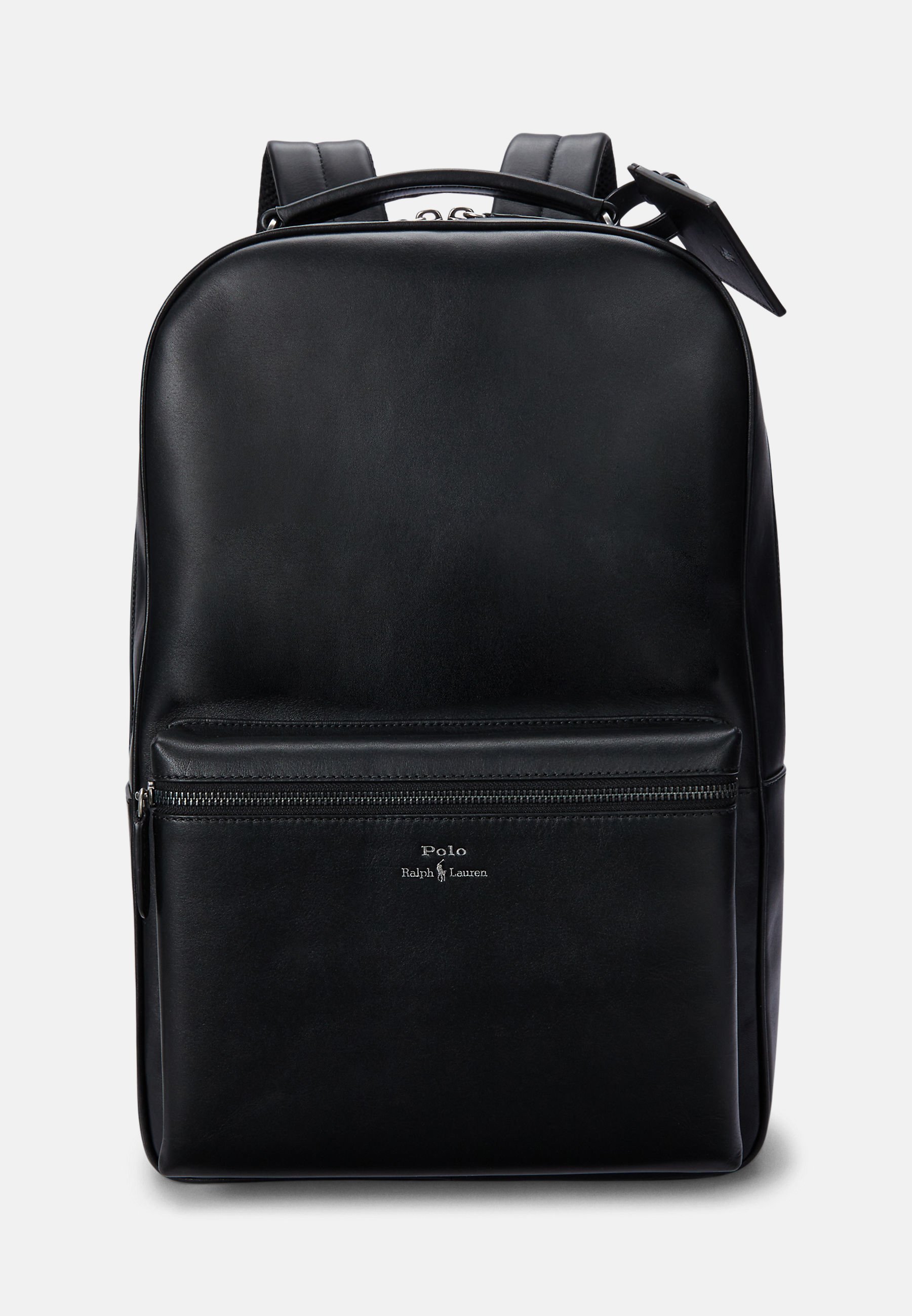 Polo Ralph Lauren SMOOTH LEATHER BACKPACK - Rucksack - black - Zalando