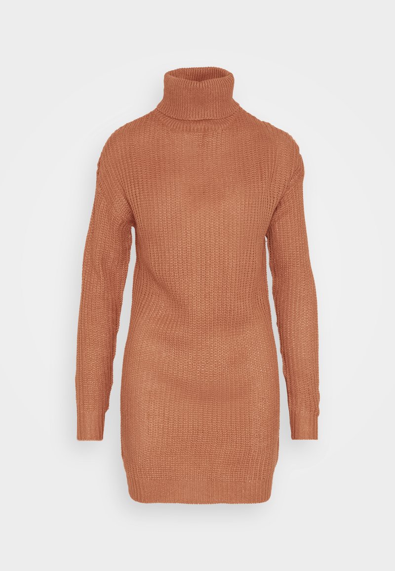 Even&Odd Gebreide jurk bruin