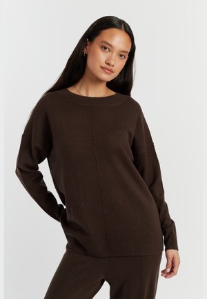 WIDE SLOUCHY - Pullover - chocolate