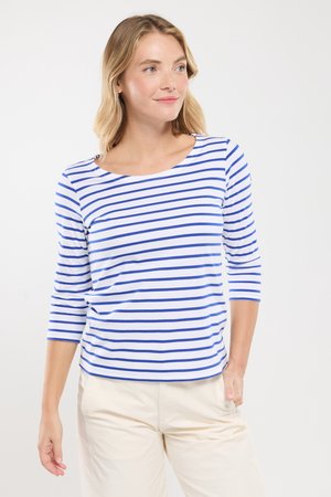 MARINIÈRE STRIPE 3/4 T-SHIRT - Maglietta a manica lunga - blanc etoile
