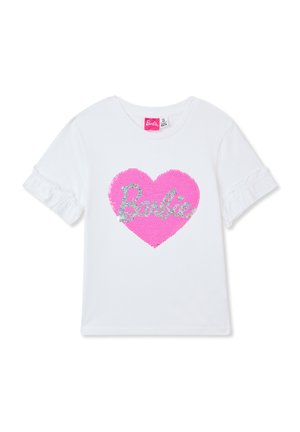 BARBIE SEQUIN HEART - T-shirt con stampa - bianco ottico