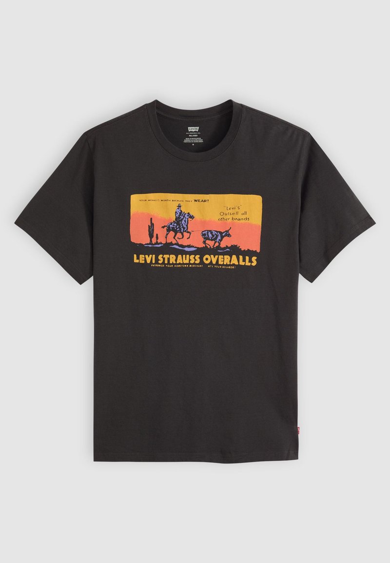 Levi’s® T-shirt print gemêleerd zwart